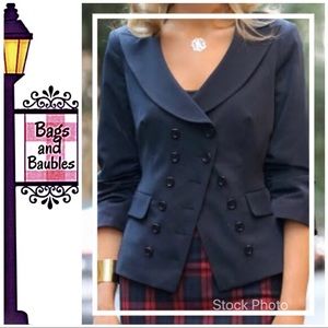 ELIZABETH and JAMES Navy Blue Blazer, Size 6